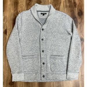 Banana Republic Grandpa Cardigan Fleece Lined Shawl Collar Preppy Mens L